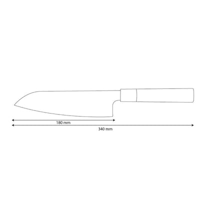 Shinrai Knives - Takumi Kaza Damascus Santoku knife 18 cm