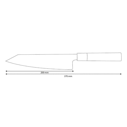 Shinrai Knives - Takumi Kaza Damascus Kiritsuke 20 cm