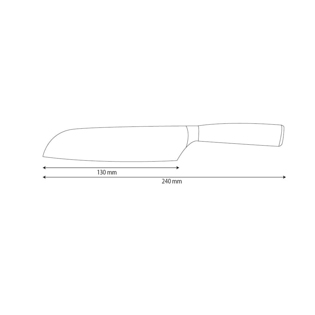 Shinrai Knives - Hammered stainless steel Santoku knife 13 cm