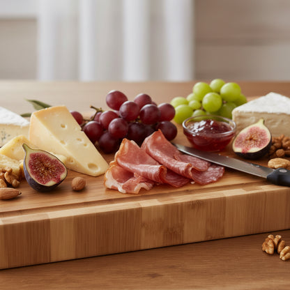 Shinrai Japan - Planche à découper de luxe en bois de bambou massif - 40 x 30 x 4,5 cm