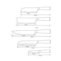 Shinrai Knives - Damascus Print 5-piece Knife Set