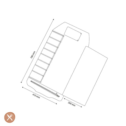 Shinrai Knives - Knife Roll High-Quality Canvas &amp; Leather Dark Blue