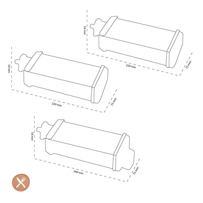 Smeg - Accessoires | Ensemble rouleau à pâtes et coupe-pâtes (3 accessoires)