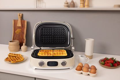 Smeg - Multifunctionele Grill  | Crème | Jaren 50 | Contactgrill