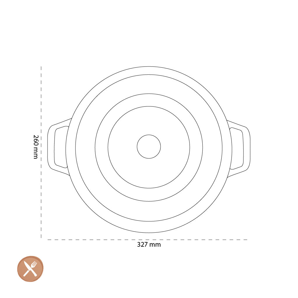 Staub - Cocotte ronde 26 cm - basilic