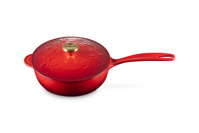 Le Creuset - Holly Collection sauce pan ø 21 cm cast iron Red