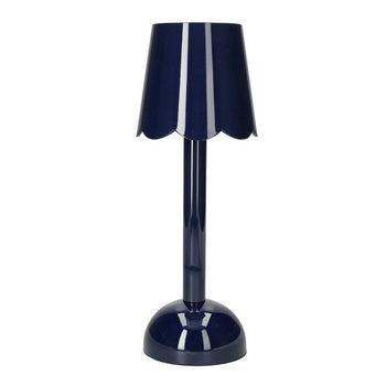 Lampe de table LED Addison Ross - Modèle Scallop - Bleu marine - 28 cm