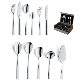 Amefa - Martin - Coffret de couverts 78 pièces pour 12 personnes - Finition brillante - Couleur argent