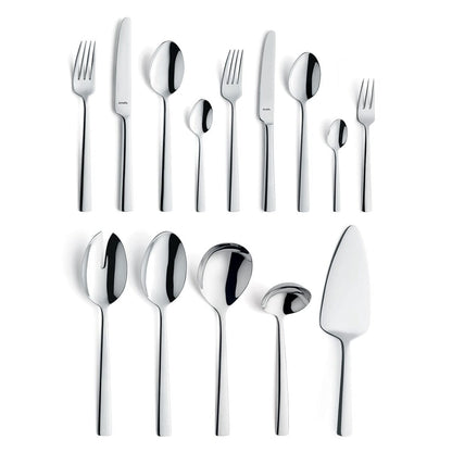 Amefa - Ménagère Moderno 60 pièces pour 6 personnes, finition brillante, couleur argent