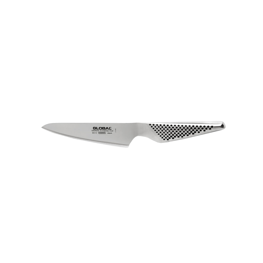 Global - G-46338 Couteau Santoku + Couteau à steak + Couteau d&#39;office