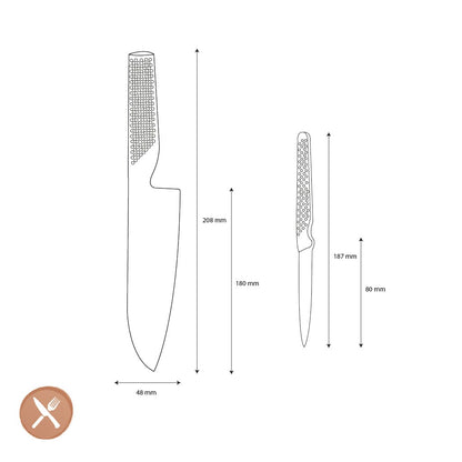 Global - G-4615 2-delige Messenset Santokumes + Schilmes Messenset Global 