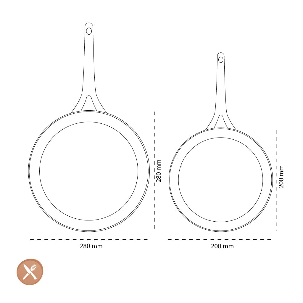 GreenPan - Geneva 2-delige Pannenset met keramische antikleeflaag 20/28cm Pannenset GreenPan 