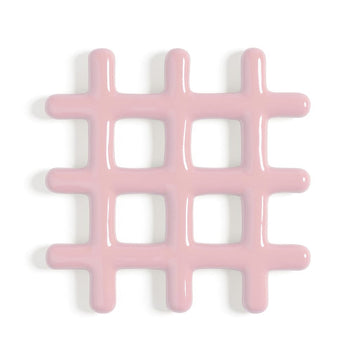 &Klevering - Onderzetter - Grid - Roze Onderzetter &Klevering 
