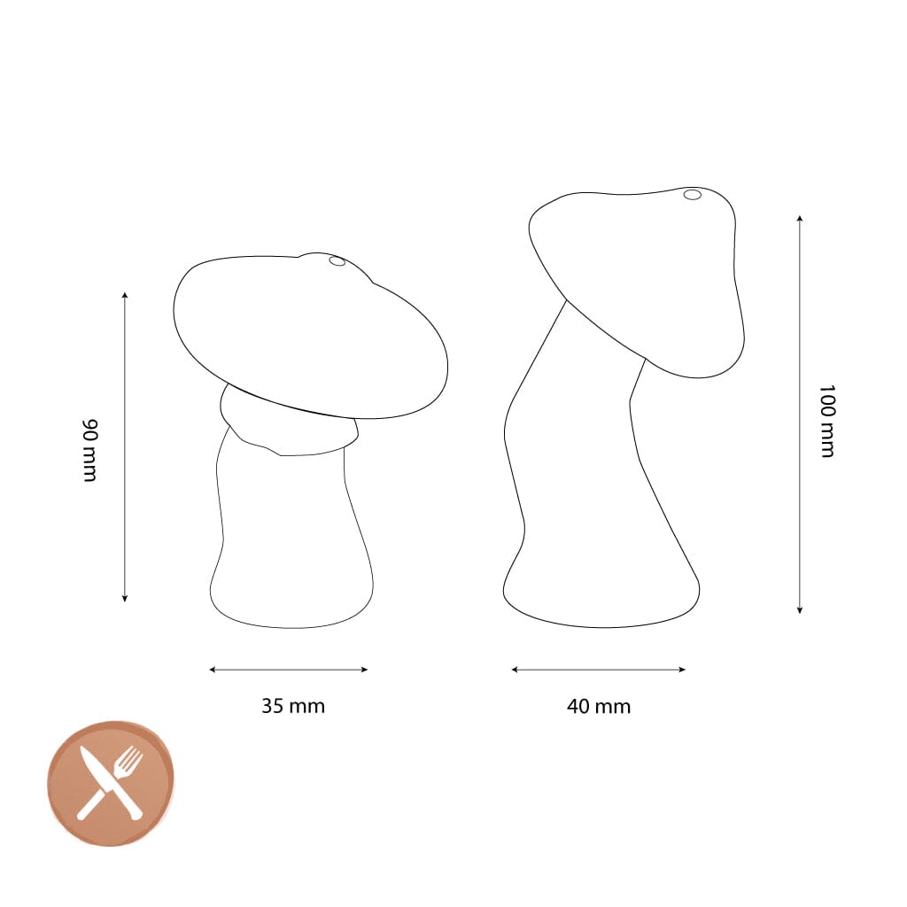 &Klevering - Zout & Peper - Magische Paddenstoel Peper- en zout set &Klevering 