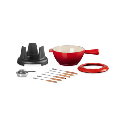 Le Creuset - Fondueset, ook voor kaas Kersenrood 20cm 2l Le Creuset 