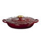 Le Creuset - Cocotte Signature Campagnard Blossom - Grenat - 26 cm