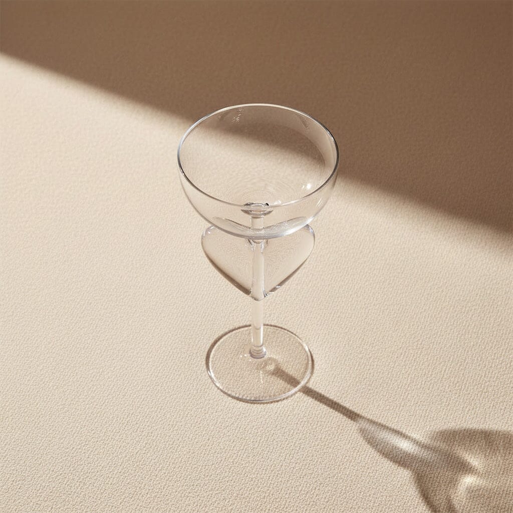 Lepelclub - Chamapgne Coupe - Hart - Transparant Champagne glazen LepelClub 