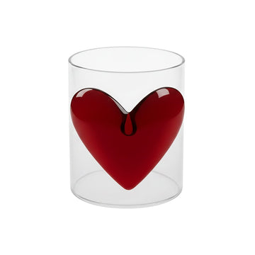 Lepelclub - Glas Hart - Rood Drinkglazen LepelClub 