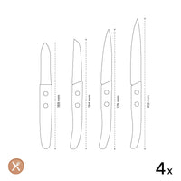 Lou Laguiole - Forest 4-delige Schilmessen set - Hout Schilmes Lou Laguiole 