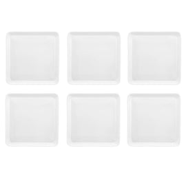 Medard de Noblat - Yaka White Vierkant Dinnerbord 25.5x25.5 cm (set van 6) Dinerborden Medard de Noblat 
