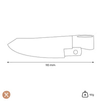 Messermeister - 20 cm lange leren schede voor het Overland koksmes Messen holster Messermeister 