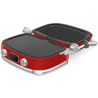 Smeg - Multifunctionele Grill  | Rood | Jaren 50 | Contactgrill