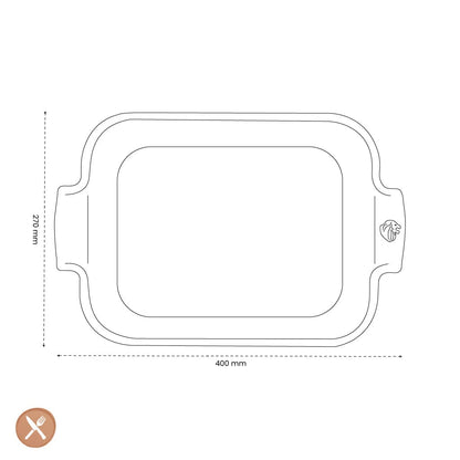 Peugeot - Appolia Ovenschaal Rechthoekig 40 cm Bosgroen Ovenschaal Peugeot 