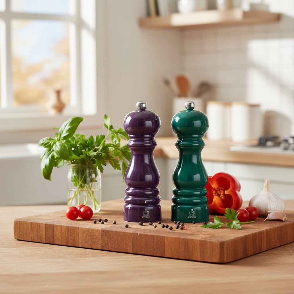 Peugeot - Paris Peper- en Zoutmolen set 18 cm Aubergine en Forest Groen Peper- en Zoutmolen set Peugeot 