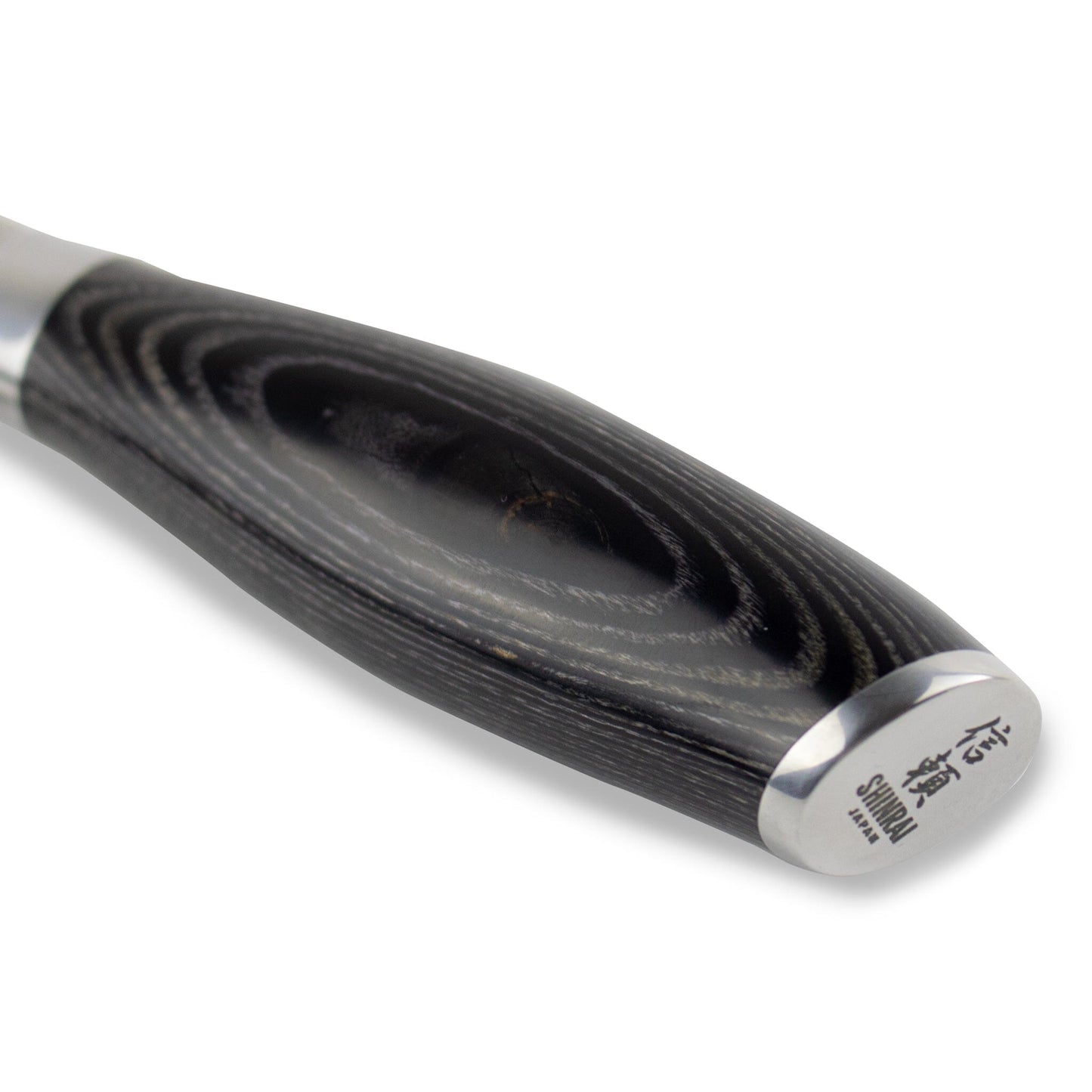 Shinrai Japan - Damast Pakka Wood 6-delige Messenset + Magnetisch Messenblok Scalae - Acacia hout Shinrai Japan 