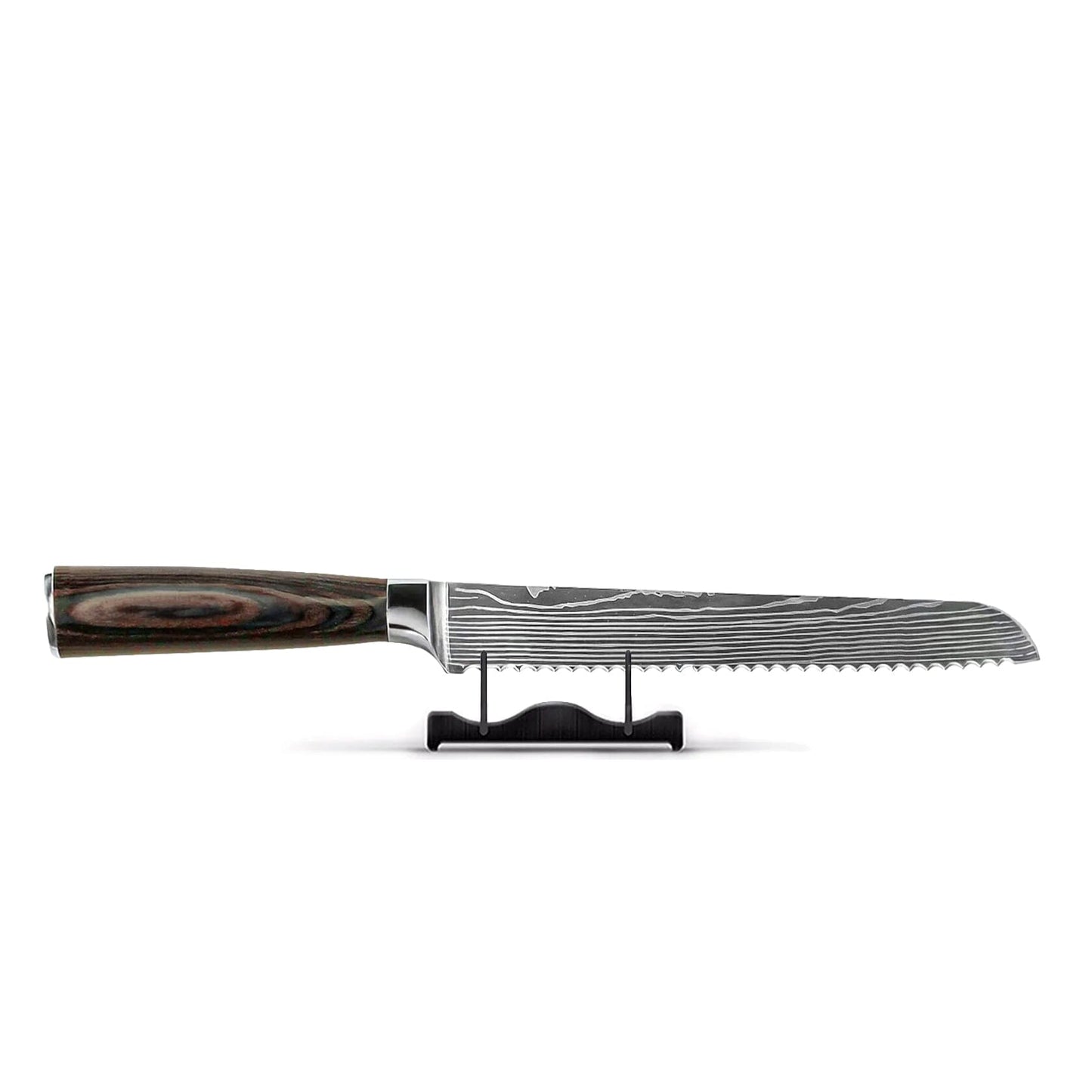 Shinrai Knives - Damascus Print Broodmes 20 cm Broodmes Shinrai Knives 