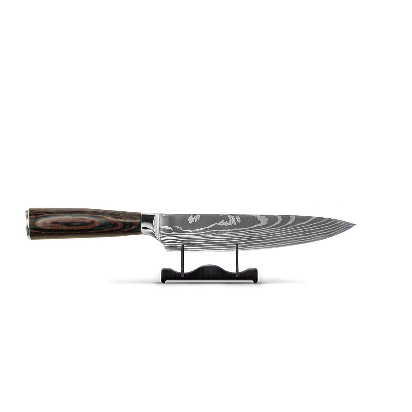 Shinrai Knives - Damascus Print Mega Bundel - All you need Messenset met blok, snijplank en slijpsteen Shinrai Knives 