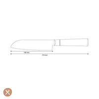 Shinrai Knives - Epoxy Onyx Damascus Santoku mes 18 cm Santokumes Shinrai Knives 