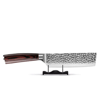 Shinrai Knives - Hammered RVS Nakiri 18 cm Nakirimes Shinrai Knives 