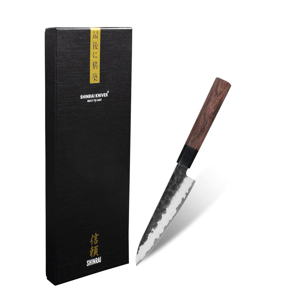 Shinrai Knives - Kurayami Damascus Officemes 13 cm Officemes Shinrai Knives 