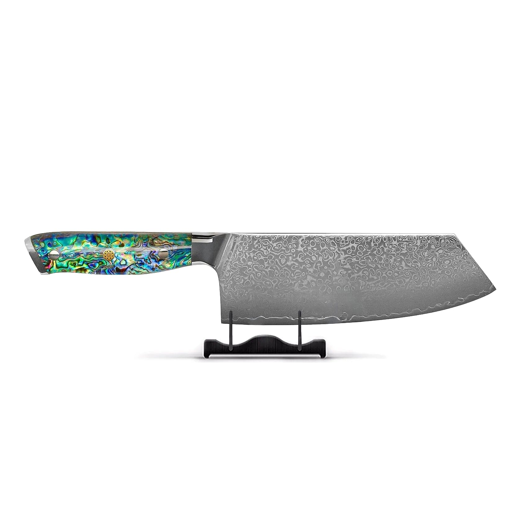 Shinrai Knives - Parelmoer Jewels Damascus Nakiri mes 20 cm Nakirimes Shinrai Knives 