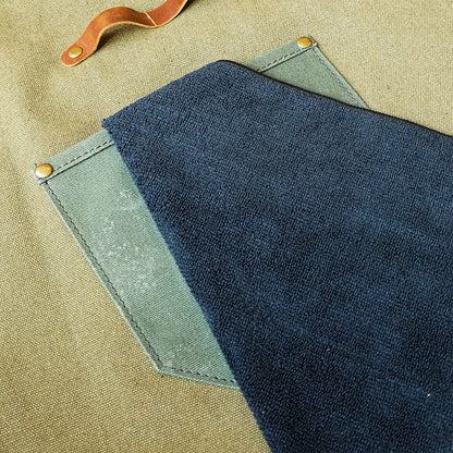 Shinrai Knives - Schort Hoogwaardig Canvas & Leer Groen Schort Shinrai Knives 