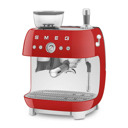 Smeg - Espressomachine | Rood | Jaren 50 | Handmatige espressomachine met geïntegreerde bonenmaler Handmatige Espressomachine Smeg 