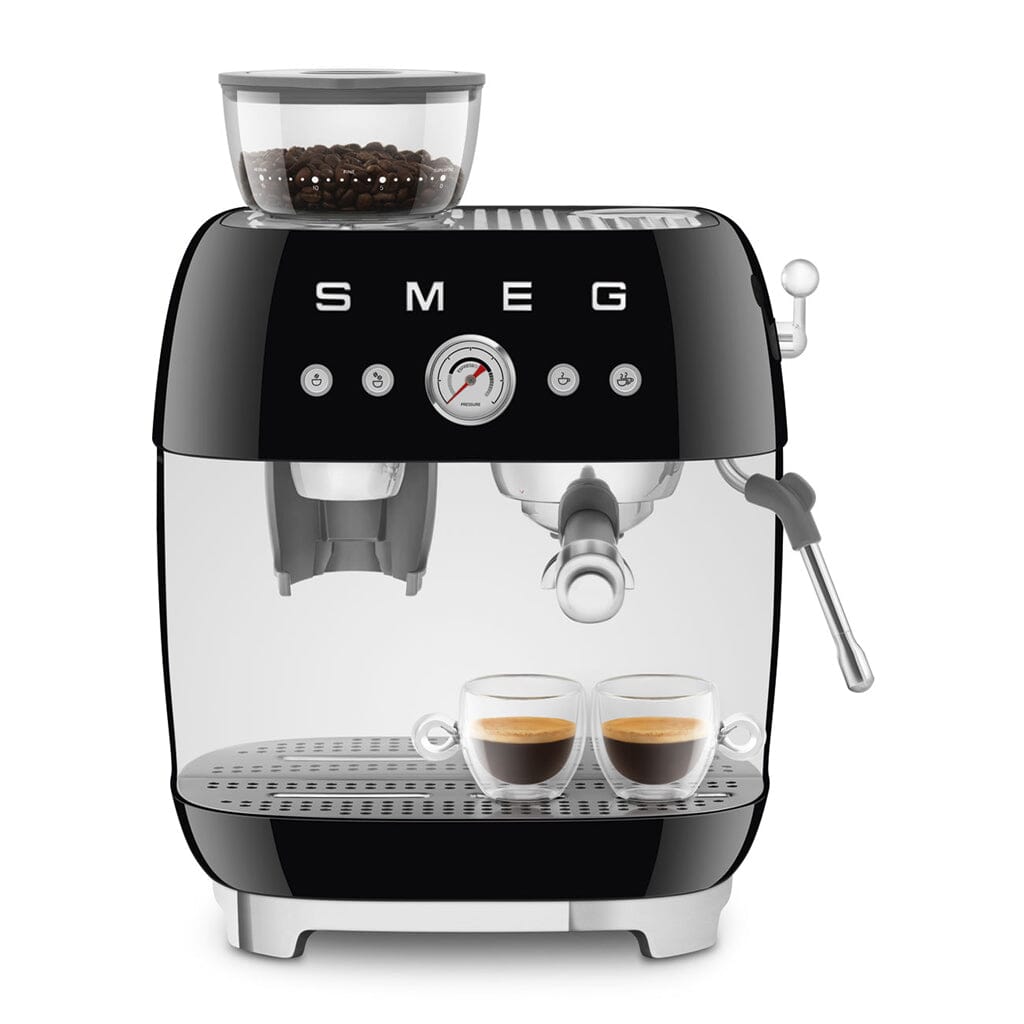 Smeg - Espressomachine | Zwart | Jaren 50 | Handmatige espressomachine met geïntegreerde bonenmaler Handmatige Espressomachine Smeg 