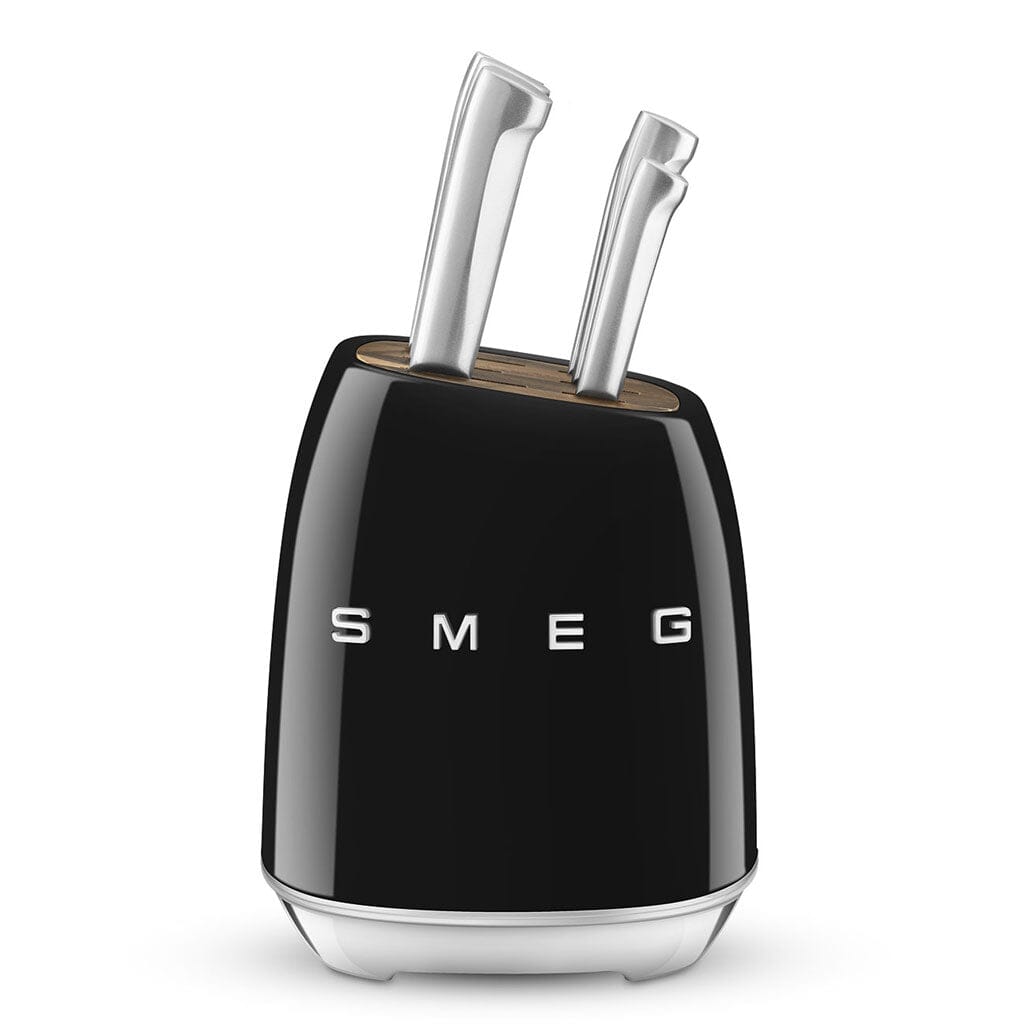 SMEG - Messenblok met 6 messen Zwart Messenset met blok Smeg 