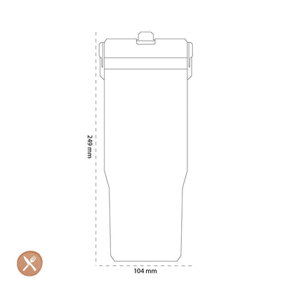 Stanley - De IceFlow™ Flip Straw Beker 0,89L Frost Thermosfles Stanley 