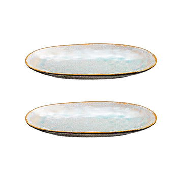 Medard de Noblat - Shadow Aqua Extra Large Serving Bowl 36 x 22 cm (set of 2)