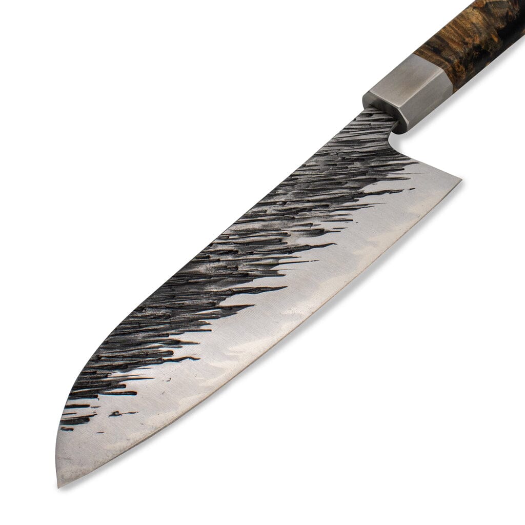 Ame - Japanse Santoku Rain Pattern 18 cm Santoku mes Satake 