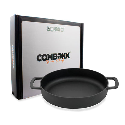 COMBEKK - Sous-Chef Koekenpan Dubbel Handvat 24CM - Zwart Koekenpan Combekk 