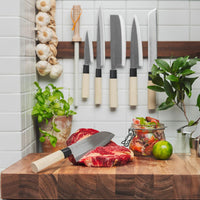 Satake - Japanse santoku mes Magnolia Wood 17 cm Santokumes Satake 